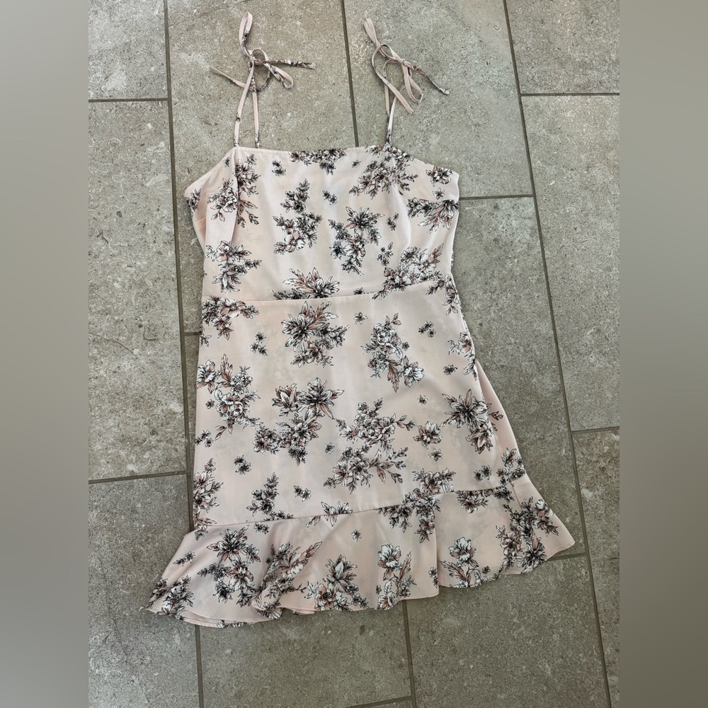 Express Mini Floral Dress - Pink with Flowers, L
